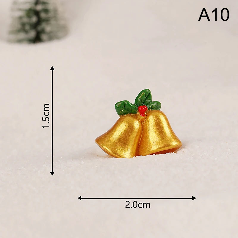 1Pc Mini Christmas Decoration Elk Christmas Figurines Fairy Garden Decor Snow Landscape Model Ornaments Resin Miniatures