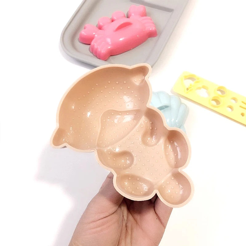 4PCS DIY Sandwich Rice Ball Mold Cartoon Marine Animals Sushi Mold Kitchen Gadgets Baby Kids Breakfast Sushi Bento Accessories