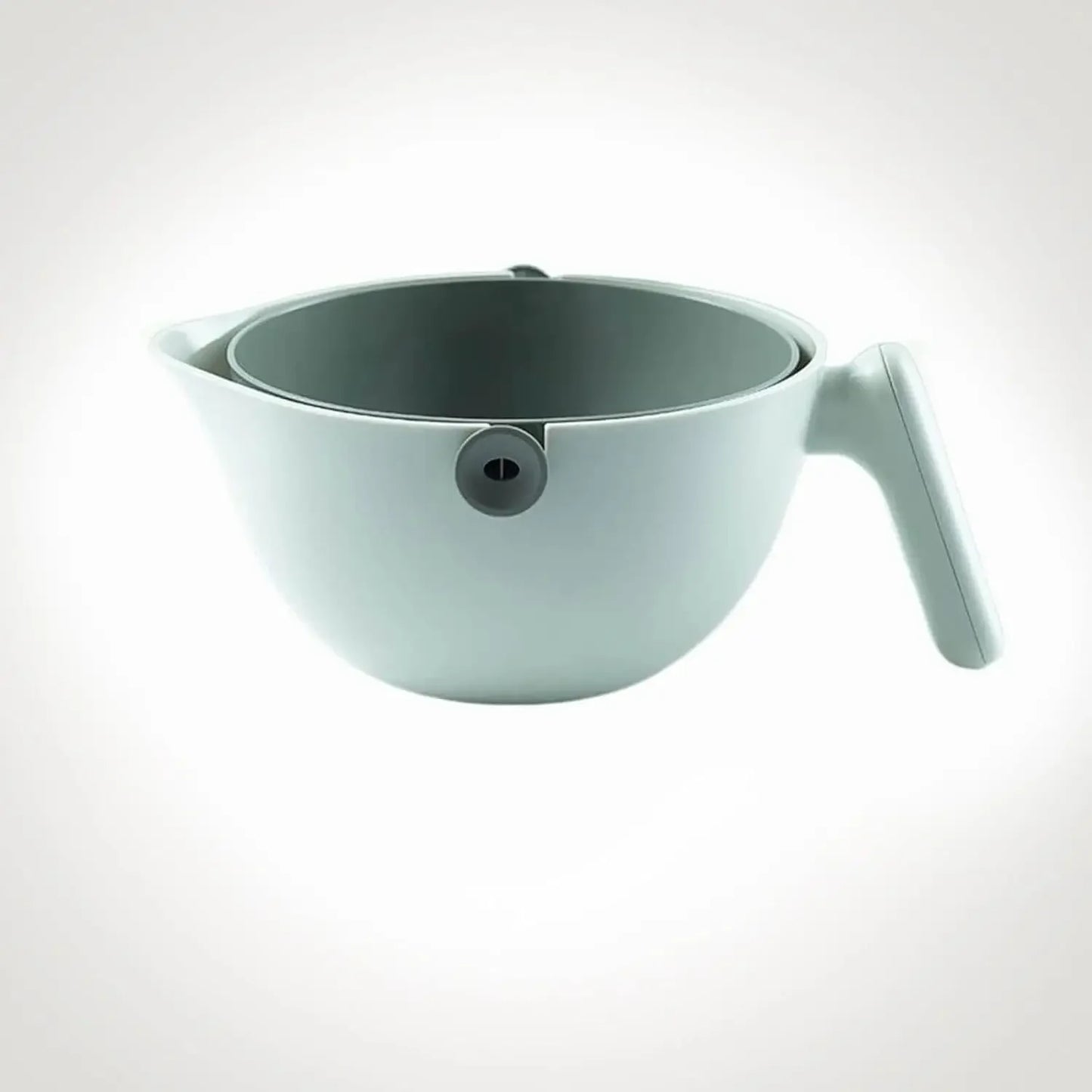 2 in 1 Kitchen Colander Set, Vegetable and Fruit Rotating Cleaning Colander with Handle, for Fruits Vegetables Pasta Noodles Was