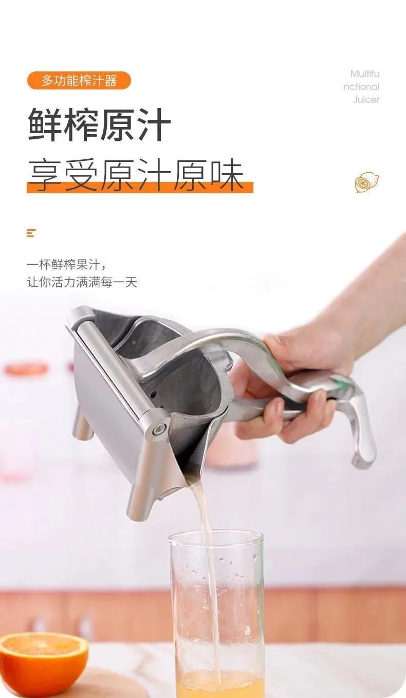 Stainless Steel Lemon Squeezer - Hand Press Juicer for Orange Pomegranate Lime | Manual Citrus Fruit Juice Maker Tool