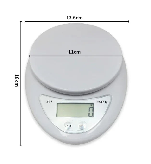 1pc 5kg Portable Digital Scale Scales Food Balance Measuring Weight Kitchen LED Electronic Scales