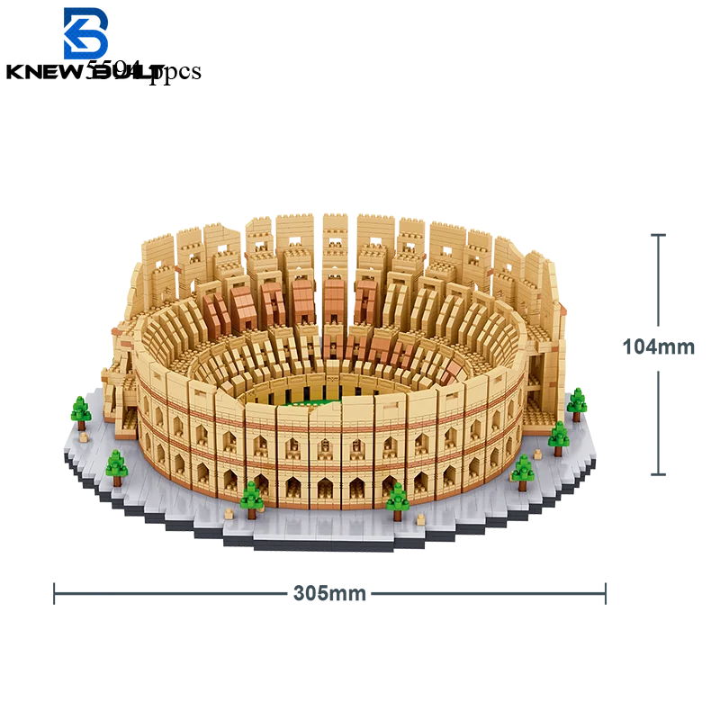 Leaning Tower of Pisa Micro Mini Building Blocks Toys-Cubicle and Home Décor,Historical Enthusiasts'Collectible,Educational