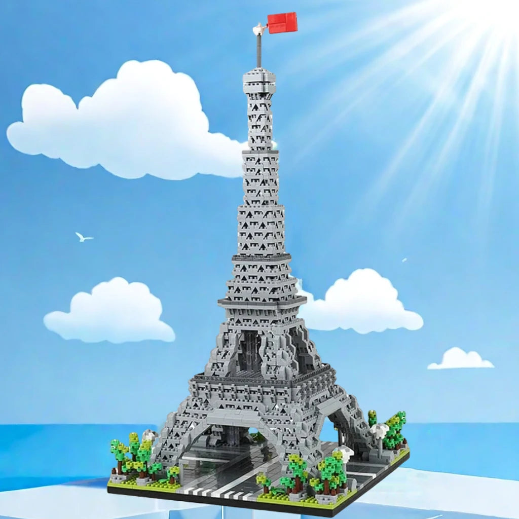 Eiffel Tower Paris Architectural Micro Mini Model Building Blocks Toy : Enhance Your Office Decor, Boost Hand Skills Gift