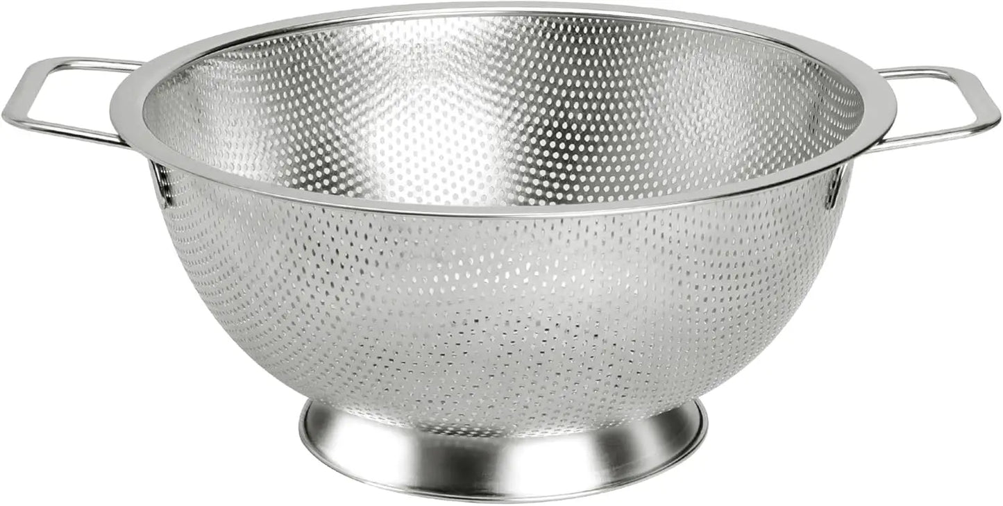 Colander Stainless Steel 5-Quart, Kitchen Strainer for Pasta, Fruits Vegetables, Dishwasher Safe