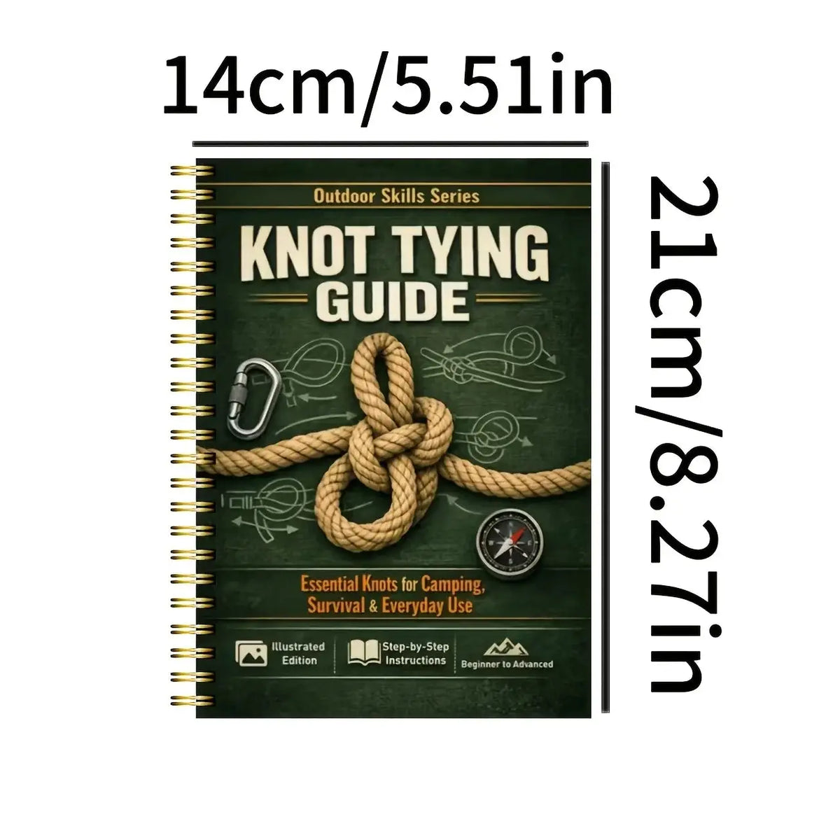 Outdoor Illustrated Survival Knot-tying Guide Step by Step Complete Knot Guide for Camping Hiking Daily Survival Home 40 Pages