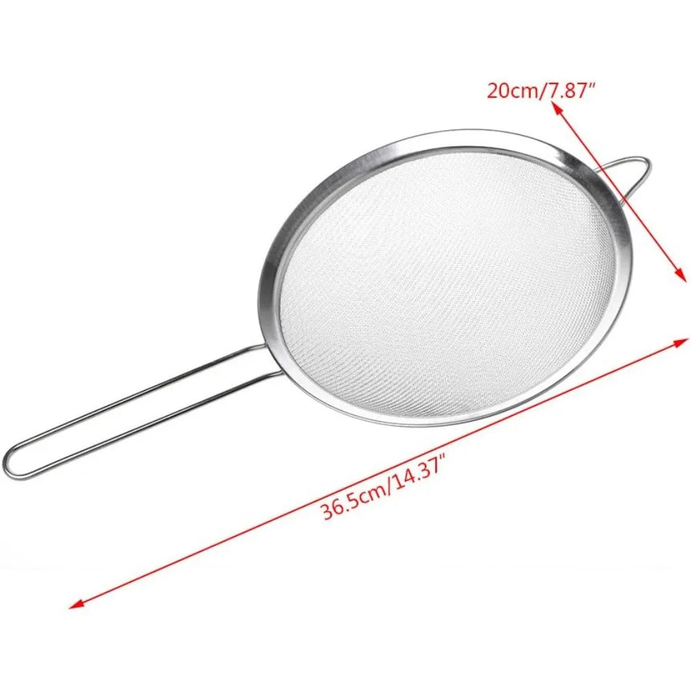 201Stainless Steel Flour Strainer Meshs Colander Kitchen Colander Sieves Cooking Tool For Kitchen Sifting And Filtering