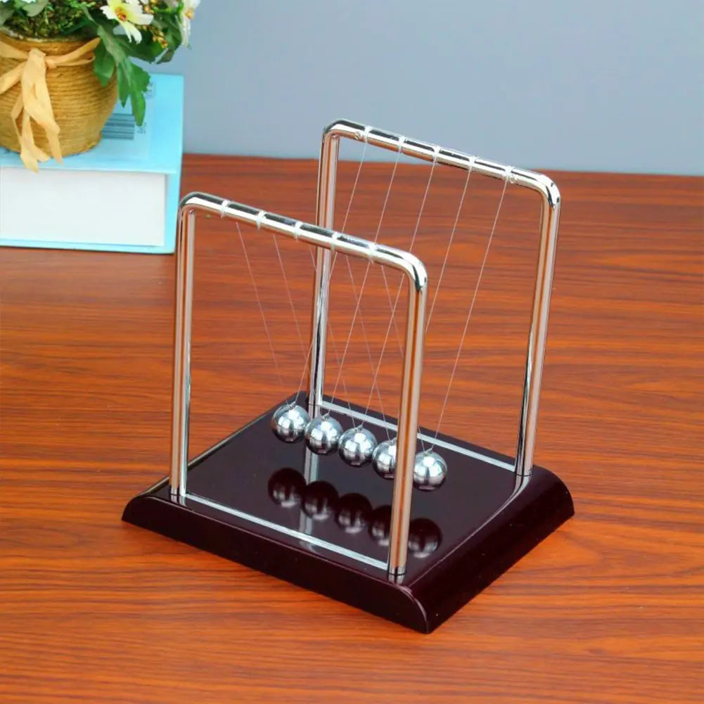 Newtons Cradle Balance Balls Teaching Supplies Physics Science Pendulum Desk Toy Science Physics Gadget for Home and Office