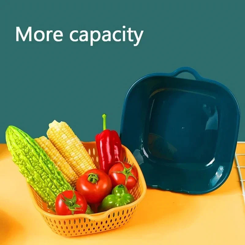 Reusable Kitchen Sink Vegetable drainer Fruit basket For fruit washing Plastic basin vegetable washing basin drain basket Basin