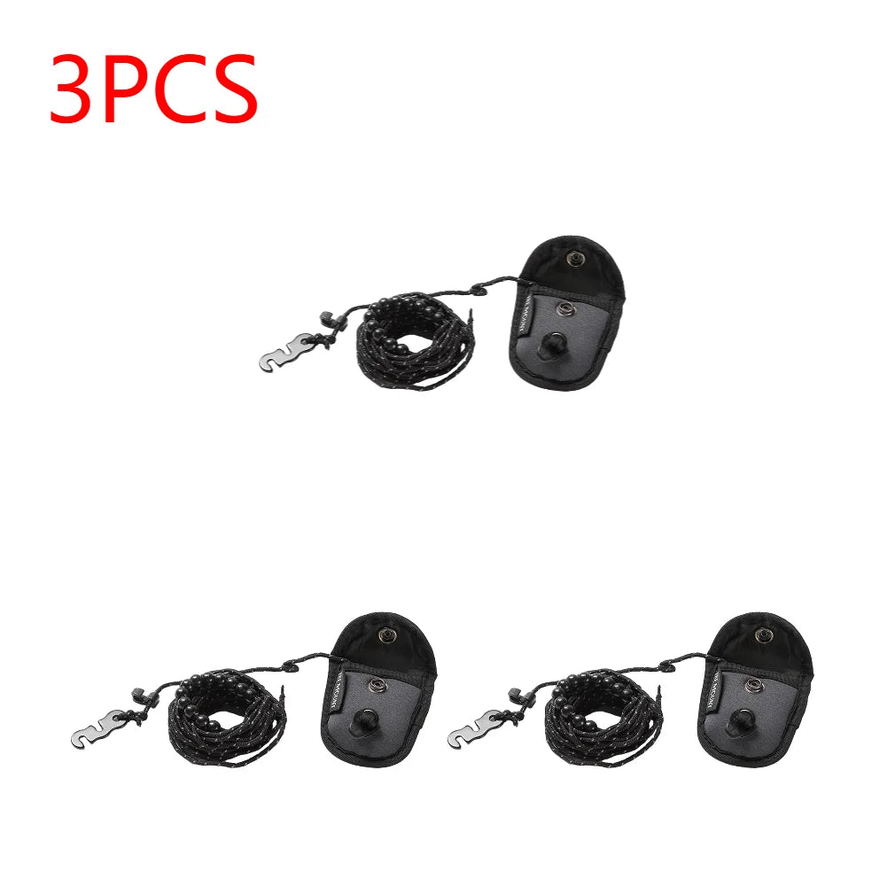 1-10Pcs Outdoor Camping Stretch Clothesline w/ 12 Clips 3M Windproof Elastic Hanging Laundry Clothes Line For Hotel Trip Cruise