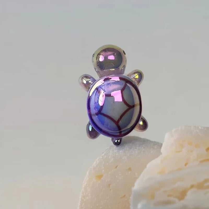 1/10Pcs Cartoon Cute Mini Luminous Turtle Resin Ornament Landscape Figurines Creative DIY Home Decoration Accessories Gifts