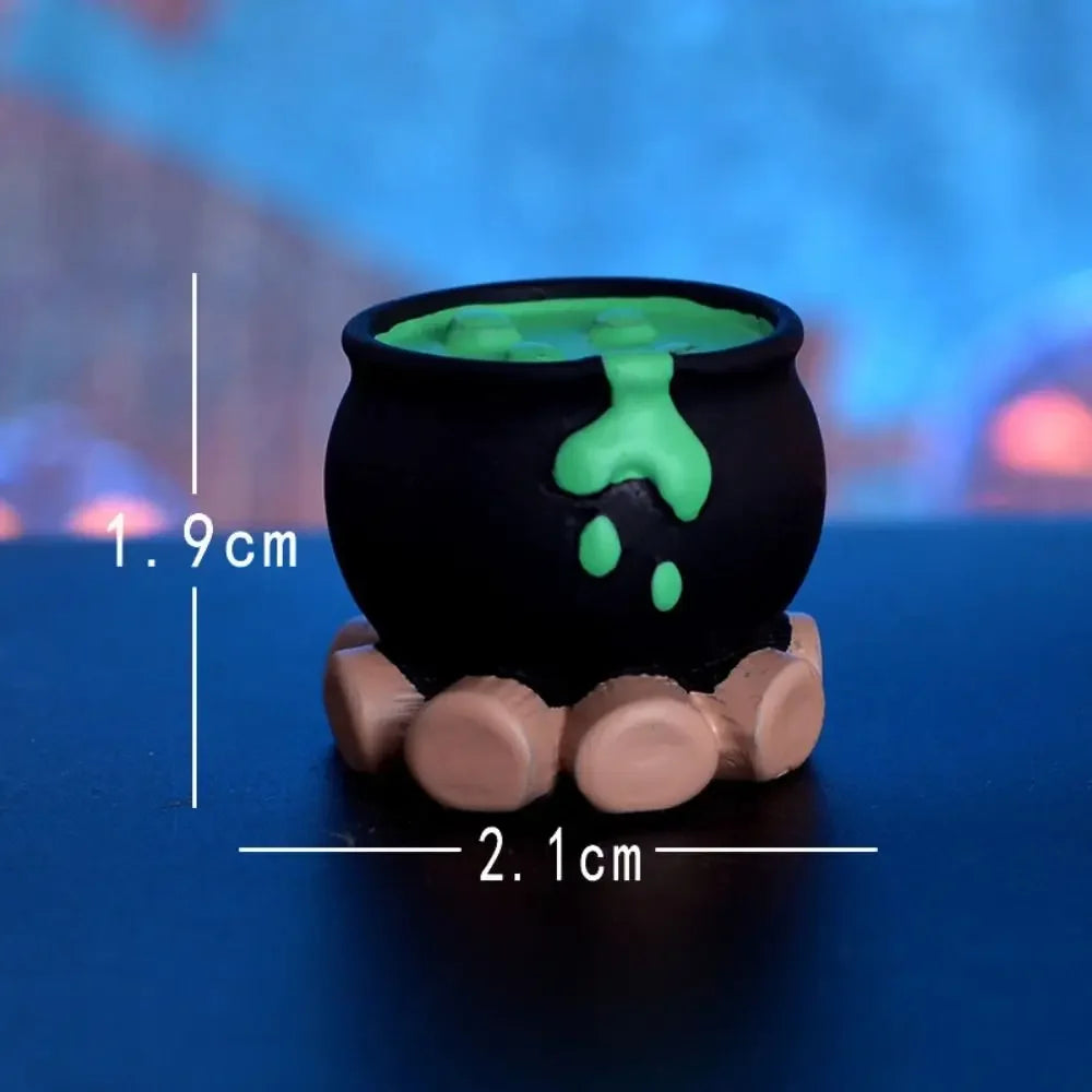 Pumpkin Halloween Resin Craft Miniature Decoration Ghost Decoration Micro Landscape Figurines Mini Ornaments DIY Accessories