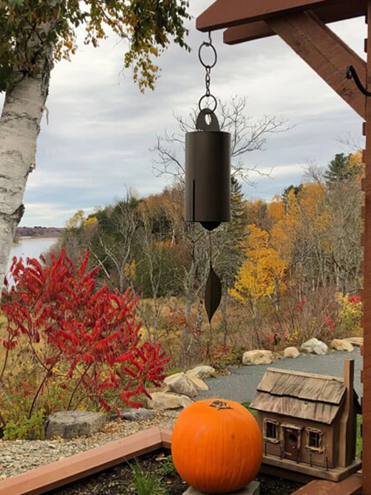 Copper Windchimes Retro Style Serenity Bell Wind Chimes Deep Resonance Deep Tone Cylinder for Patio Yard Porch Garden Decor
