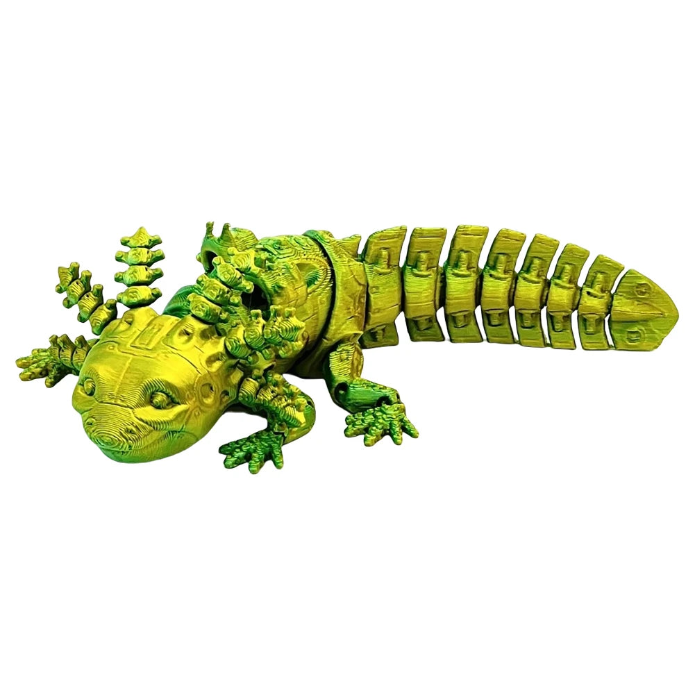 Articulated Mechanical Axolotl Figurine Collectible Axolotl Fidget Toy Executive Desk Toy for Stress Relief Home Decor