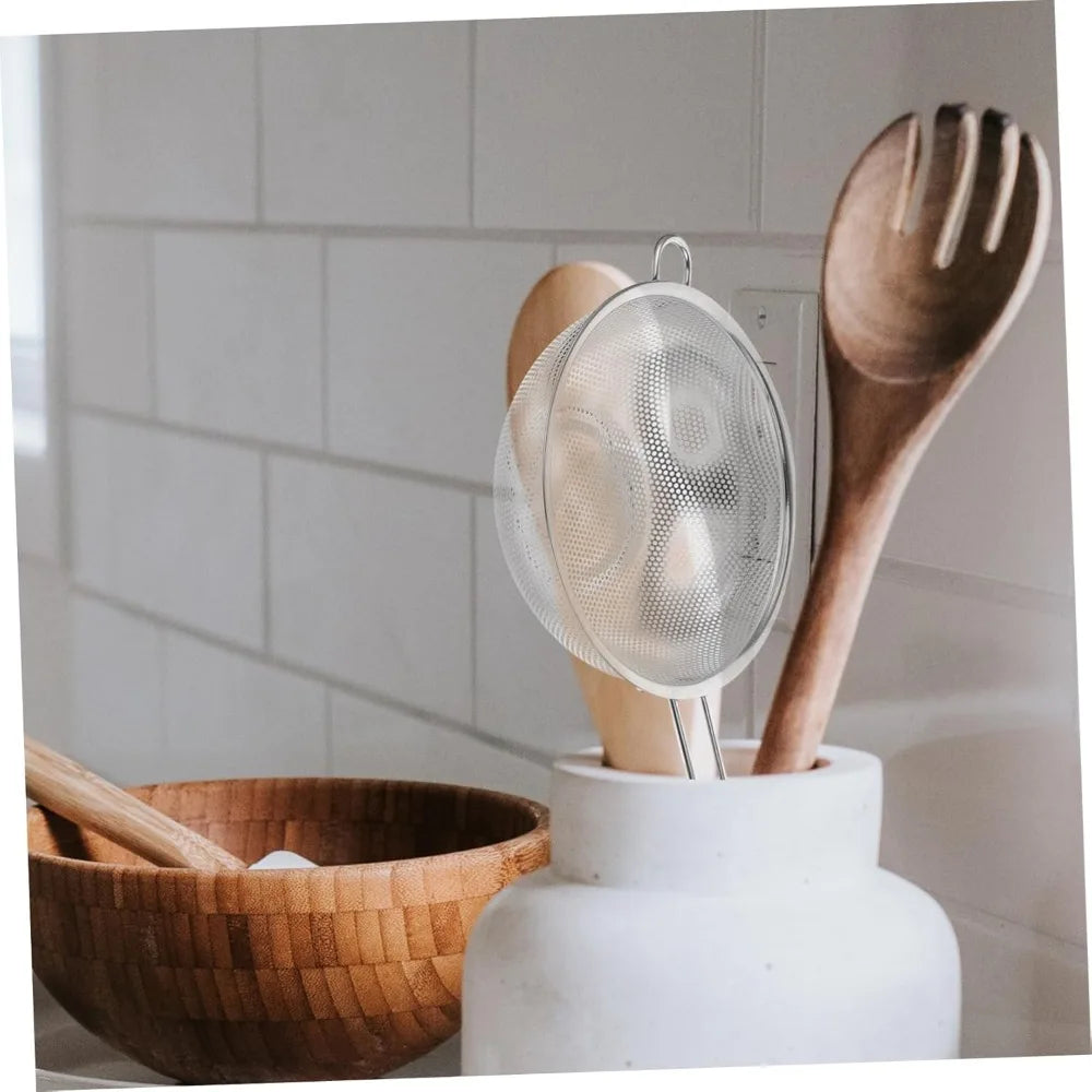 Stainless Steel Colander Basket Handle for Fast Draining for Cooking Pasta Vegetables Fruits and Fried Foods