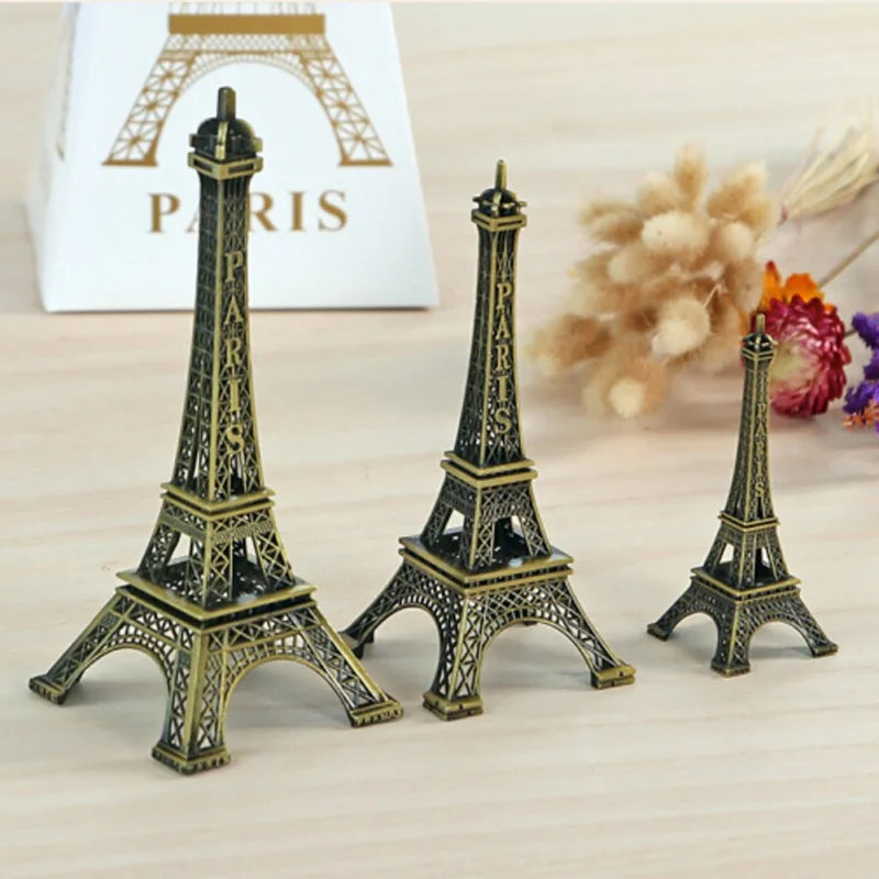 10/15/18/25cm Paris Eiffel Tower Statue European Crafts Retro Model Office Decoration Miniature Building Small Retro Decoration