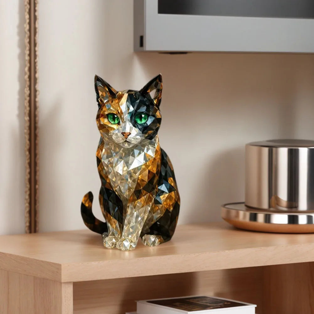 Creative Fake Crystal Mini Collectible Art Clear Statue Resin Animal Artwork Sculpture for Home Office Shelf Desk Table Decor