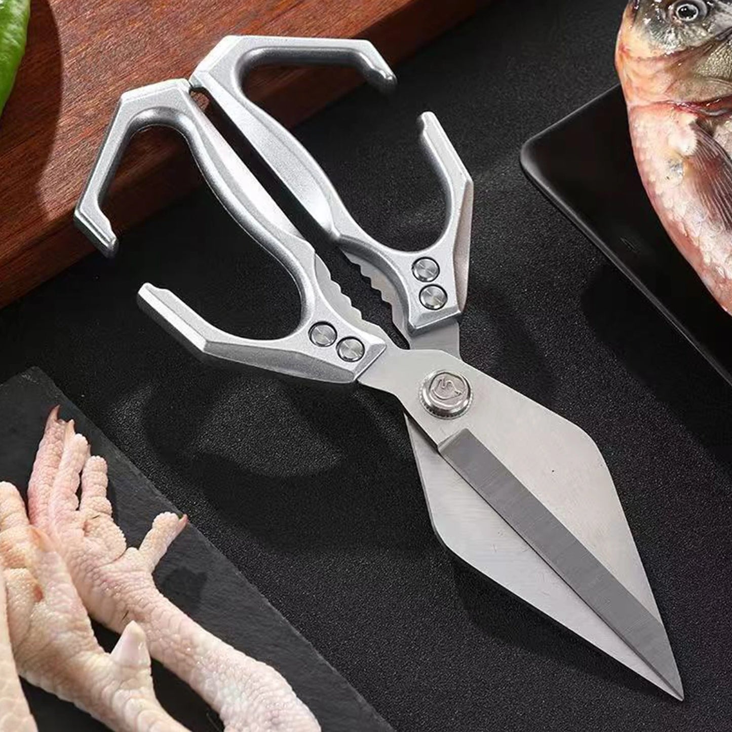 Kitchen Scissors Stainless Steel Heavy Duty Scissors Cooking Shears for Chicken/Poultry/Fish/Meat/Vegetables/Herbs/BBQ