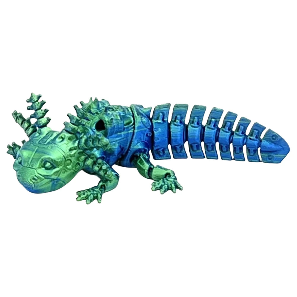 Articulated Mechanical Axolotl Figurine Collectible Axolotl Fidget Toy Executive Desk Toy for Stress Relief Home Decor