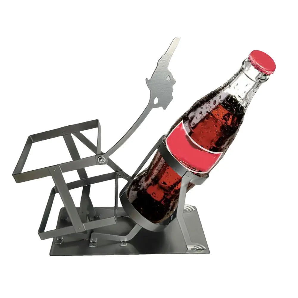 Steampunk Style Drink Stand Skull Skeleton Design Wine Holder Skull Metal Wine Rack Funny Metal Skull Skeleton Bar Decor
