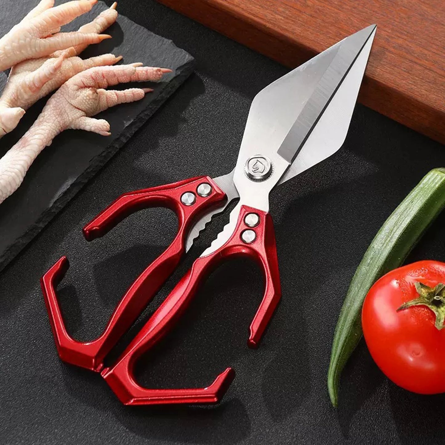 Kitchen Scissors Stainless Steel Heavy Duty Scissors Cooking Shears for Chicken/Poultry/Fish/Meat/Vegetables/Herbs/BBQ
