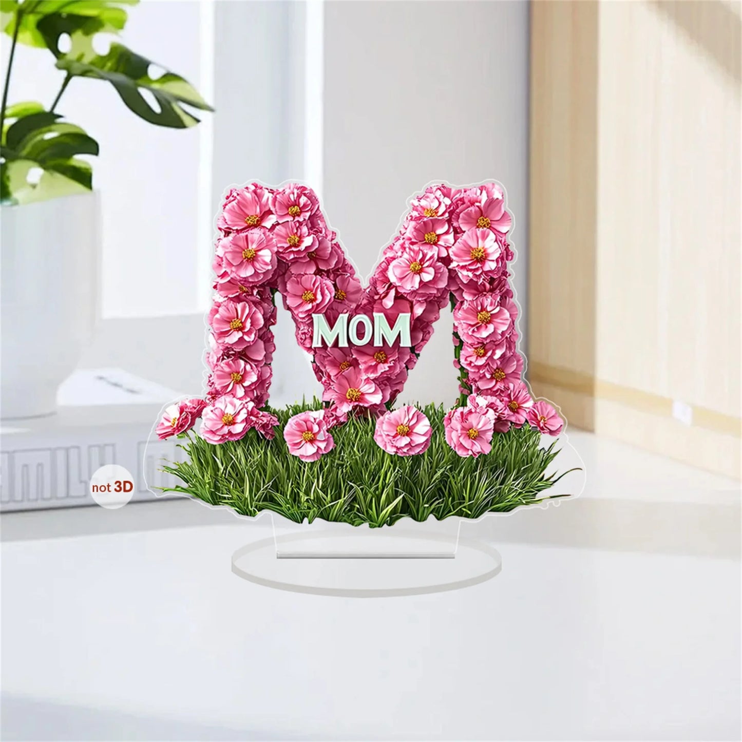 Mother s Day Decorative Acrylic Heart Flower Star Wall Hanging Ornaments for Kitchen Dining Room Bathroom Garden Patio Outdoor