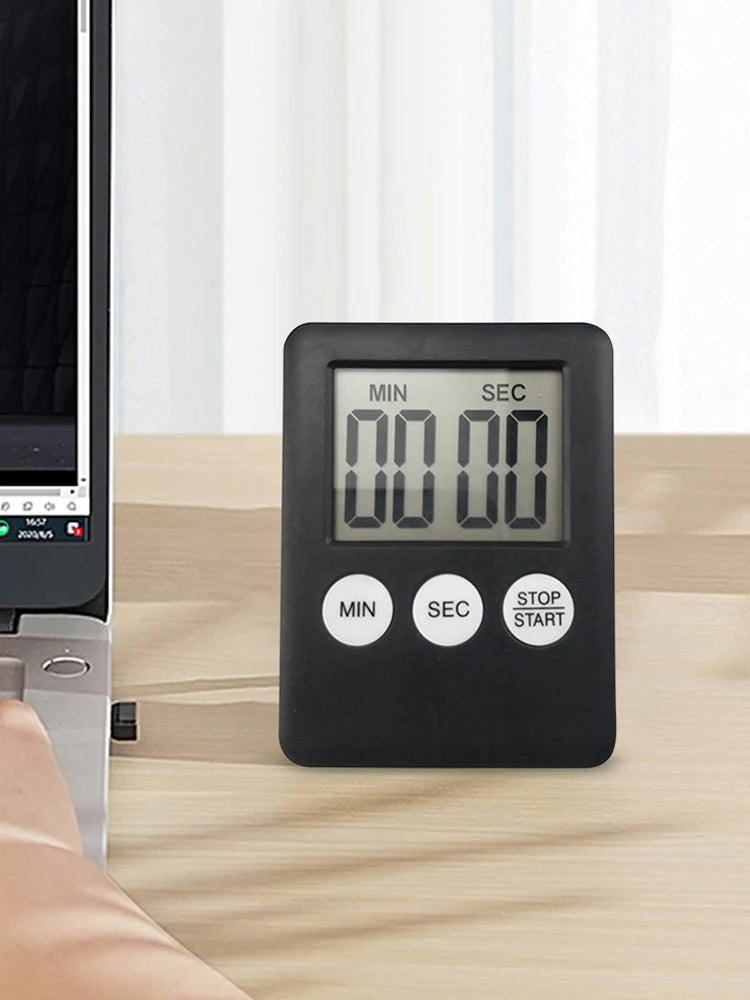 Digital Electronic Kitchen Timer Multi-Function Electronic Timer Stopwatch LCD Display Magnetic for Teachers Students