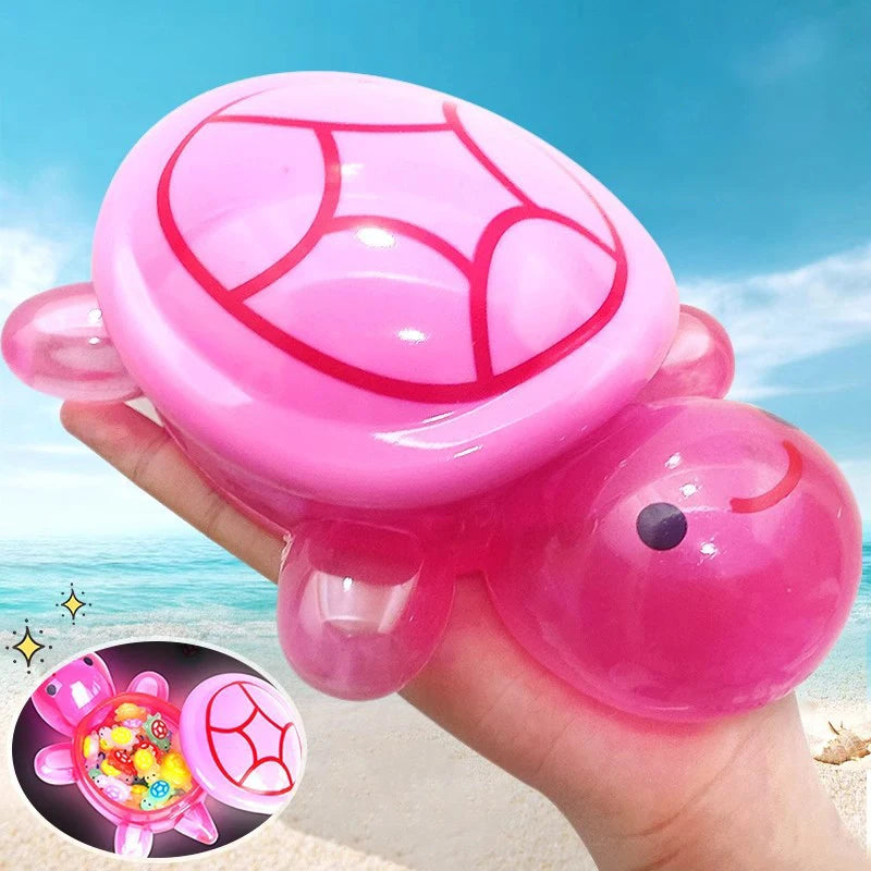 Cute Cartoon Luminous Turtle Storage Box Home Decor Resin Crafts Glowing Small Turtle Toy Storage Case Ornaments Decoration