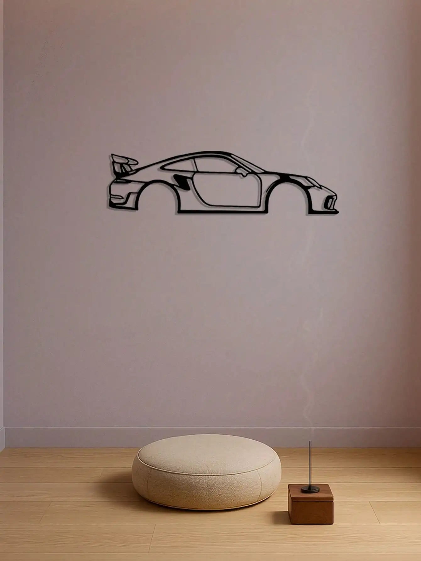 Black Metal Wall Art - Modern Geometric Wall Decor For Bedroom,Living Room, Nursery & Kids Room - Minimalist Aesthetic Room Deco