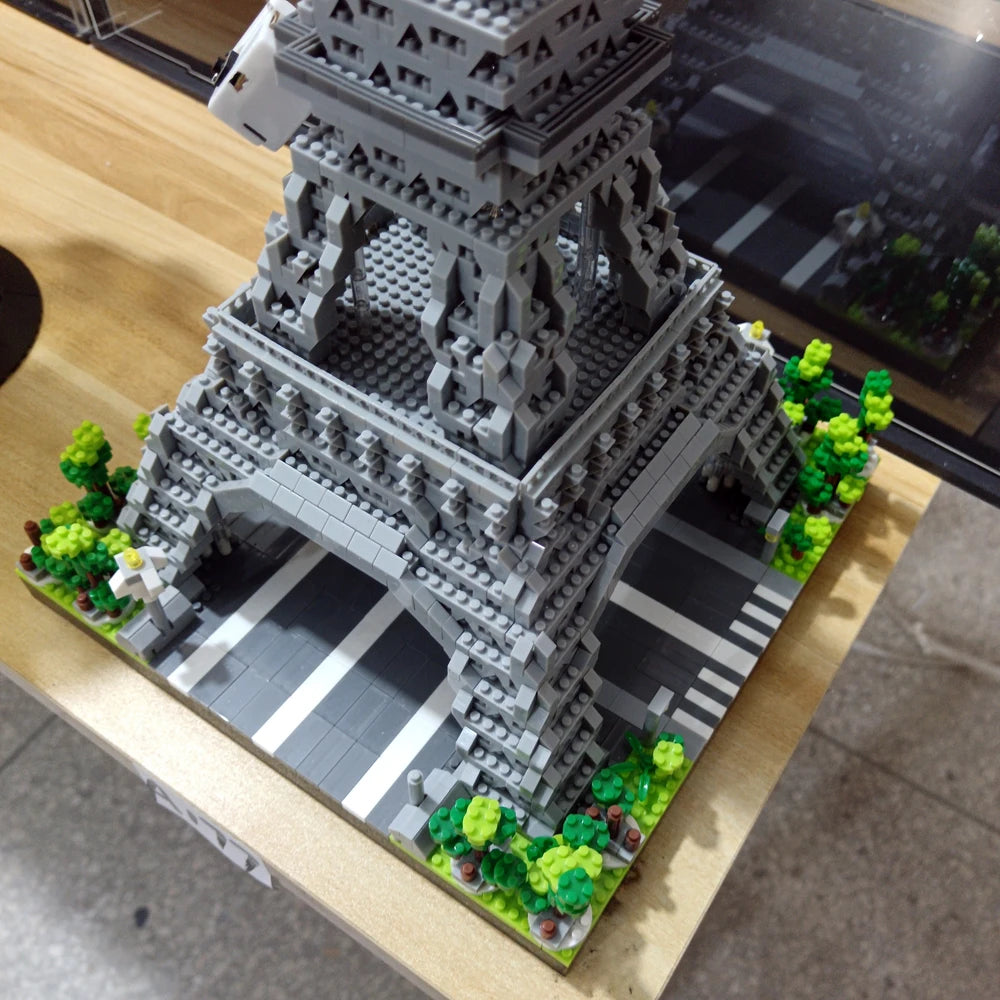 Eiffel Tower Paris Architectural Micro Mini Model Building Blocks Toy : Enhance Your Office Decor, Boost Hand Skills Gift
