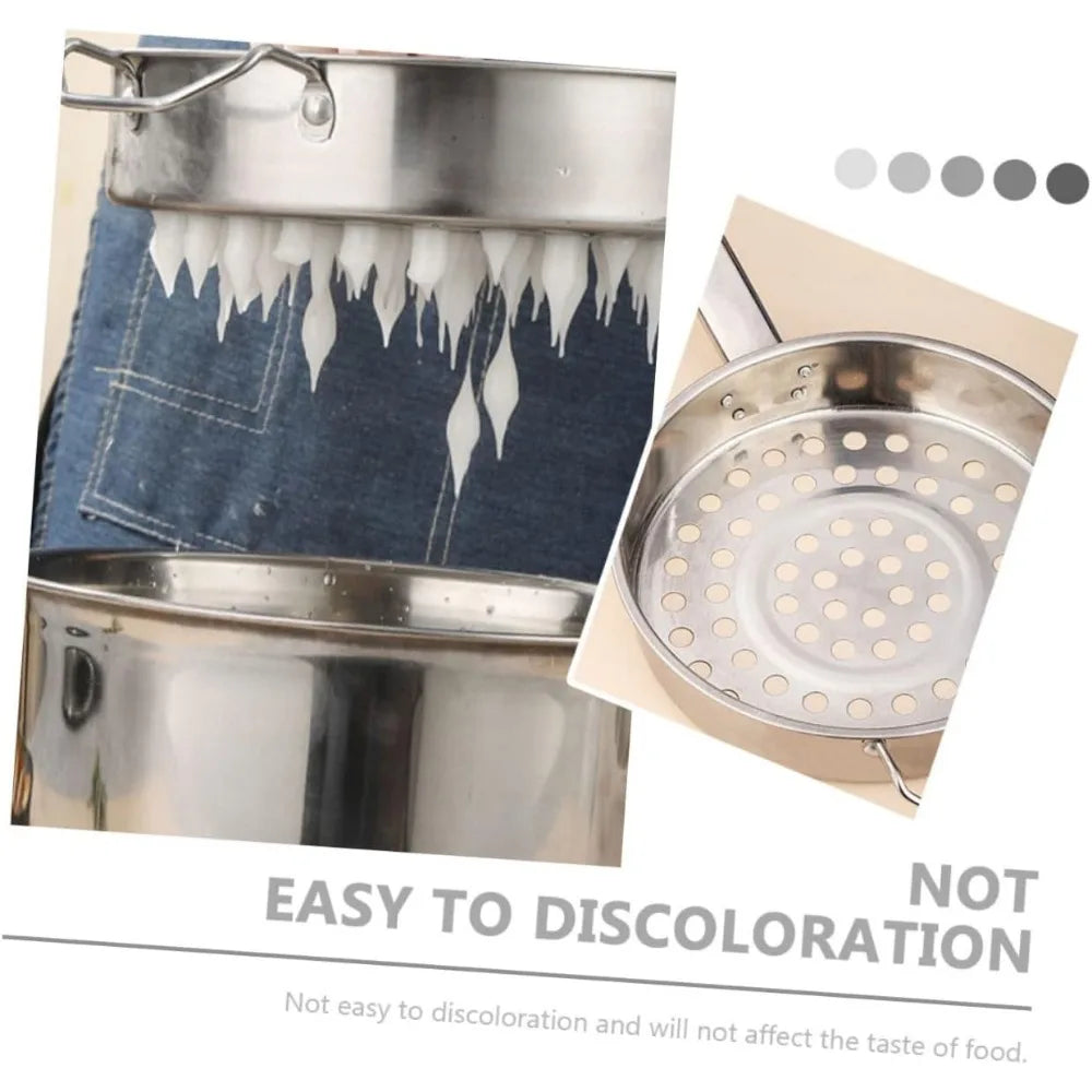 1set Stainless Steel Ladle Strainer Multi-function Kitchen Mesh Colander for Hot Pot Shrimp and Food Serving and Cooking Scoop f