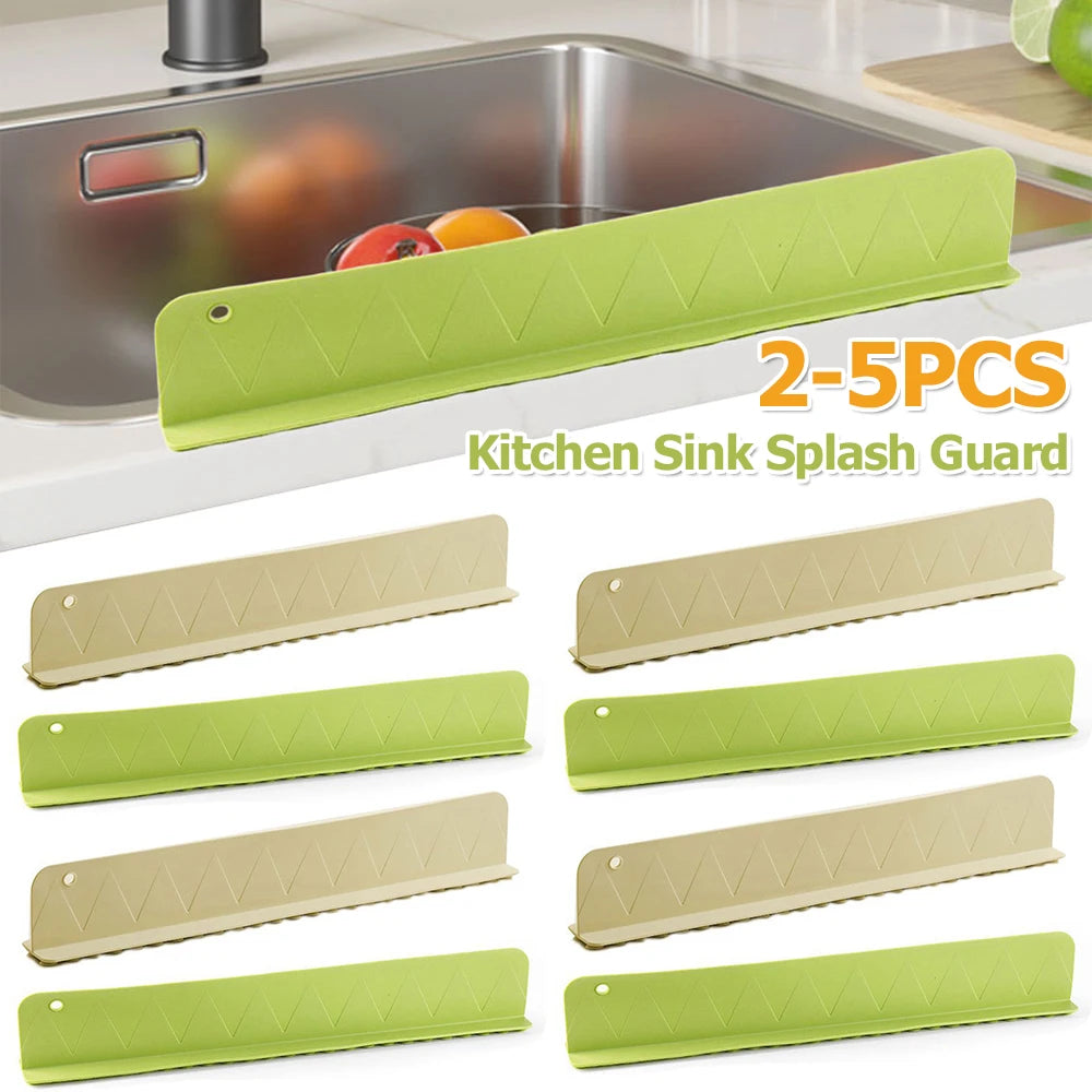Silicone Water Splash Guard Washing Basin Anti-splash Stopper Splash Protector for Kitchen Island and Bathroom