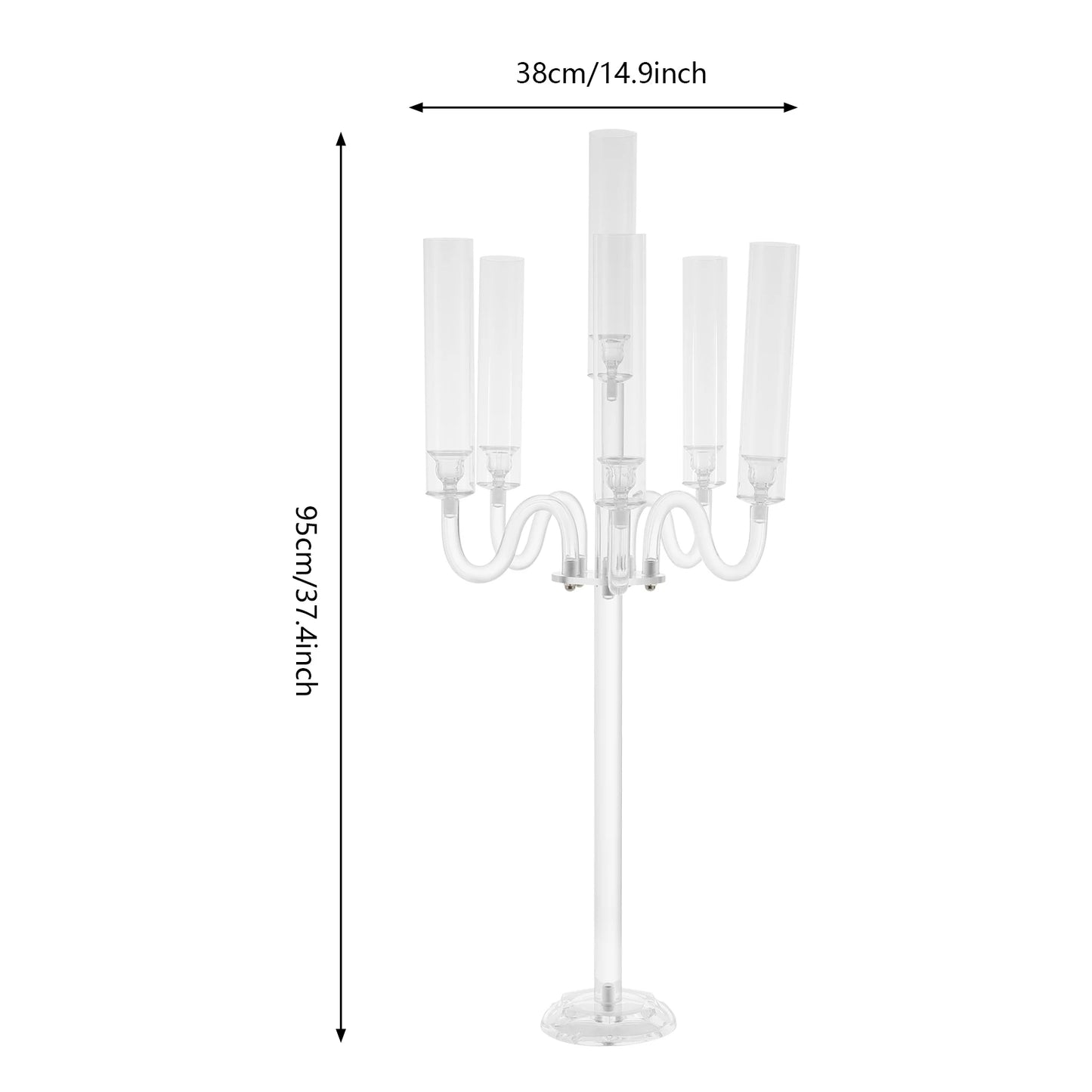 6 Arm Acrylic Candle Holder,Diameter of 0.87in Candle Holder for Wedding Party,Electronic Candle Holder,For Anniversaries
