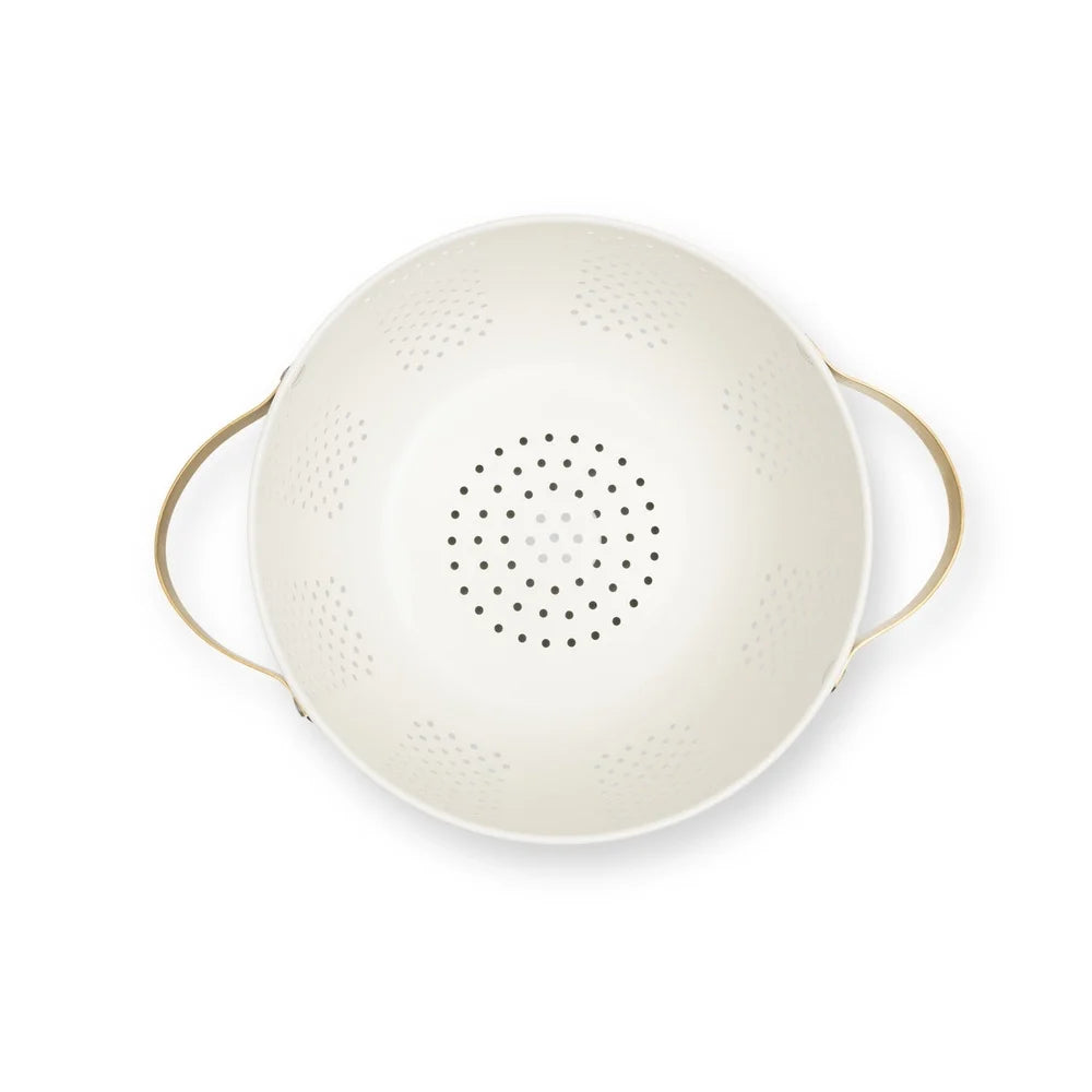 Stainless Steel Colander with Gold Handles 5QT Durable Kitchen Strainer