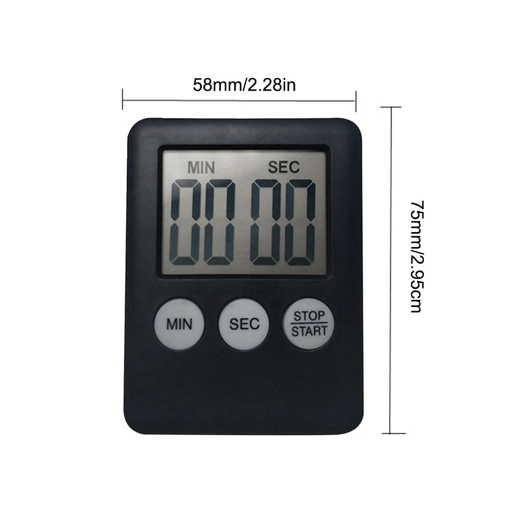 10-1PC Mini Electronic Timer Stopwatch LCD Display for Sports Exercise Baking Cooking Digital Timer Multi-Function Kitchen Timer