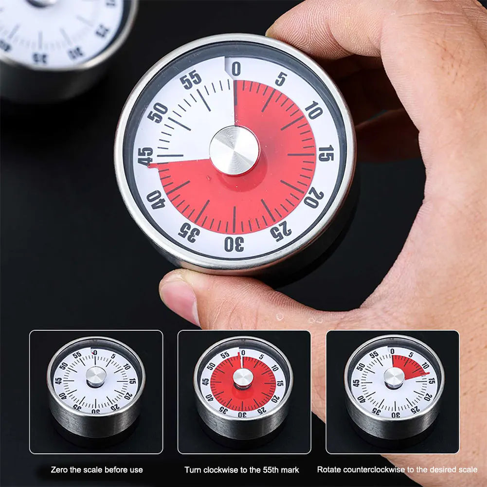 60-Minute Kitchen Timer Magnetic Visual Timer Countdown Timer Time Management Timer for Teaching Meeting Cooking Working