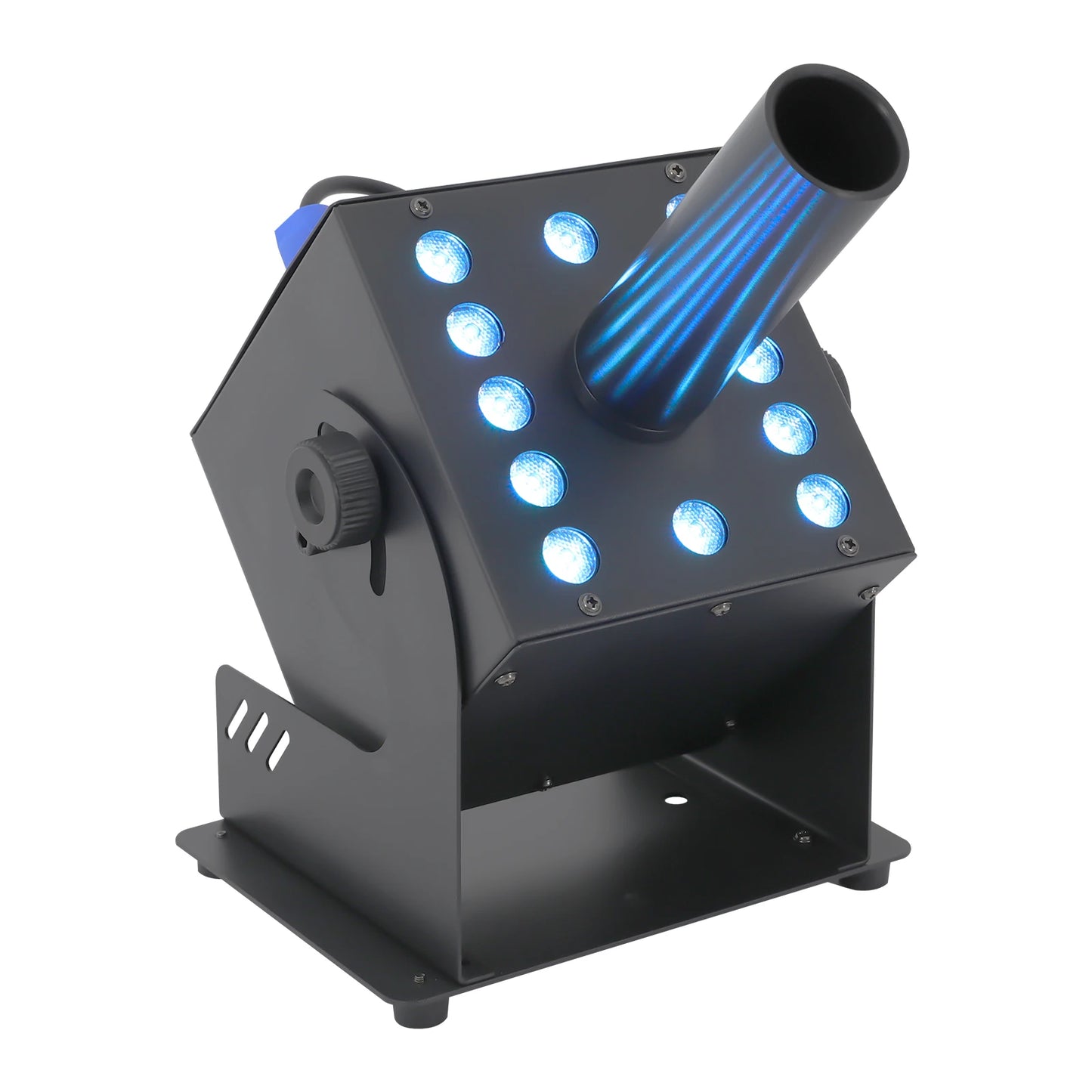 CO2 Fog Machine 110V with 12 LEDs 19.69-26.25ft Jet Effect, DMX Controlled for Parties, Stage, Halloween