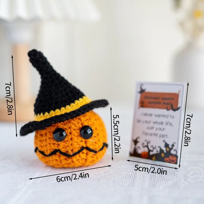 Halloween Pumpkins Crochet Punpkin Ghost Sunflower Desktop Ornament Decoration Halloweren Gift Potted Plant Summerween