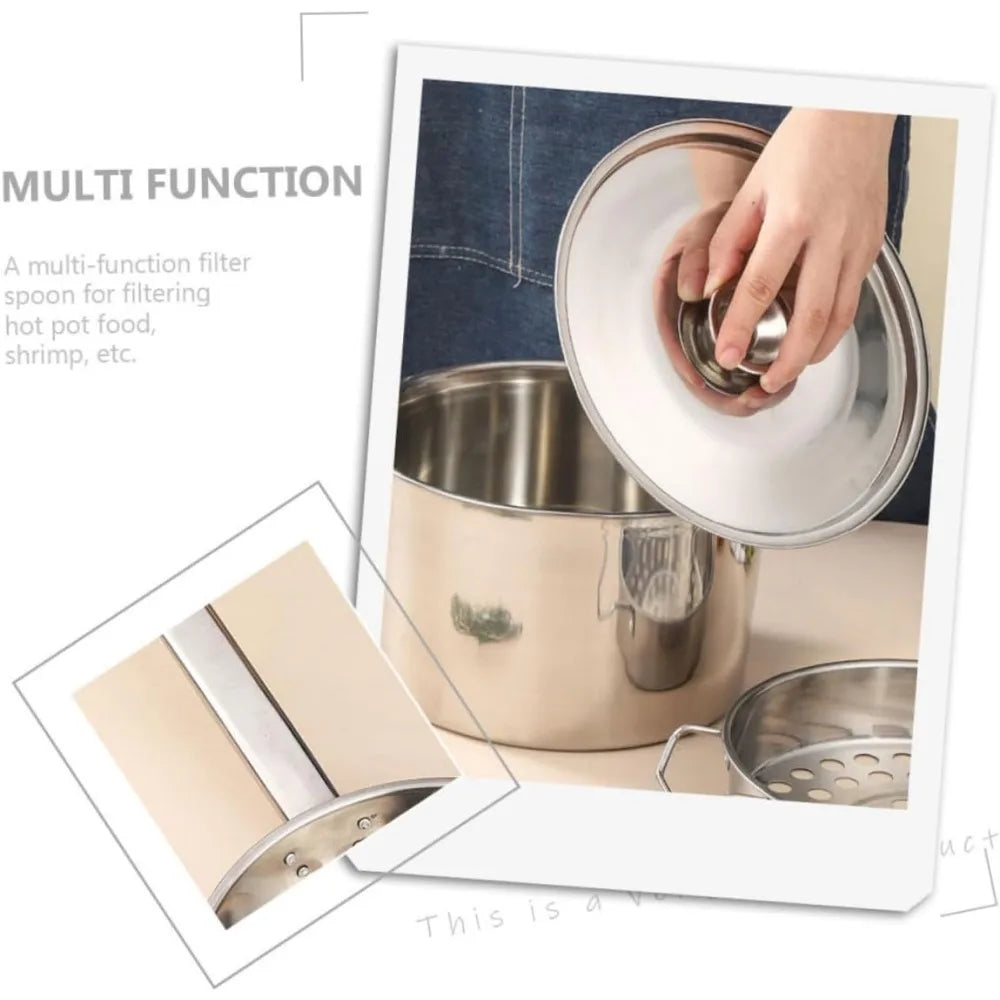 Cool Shrimp Colander Stainless Steel Ladle Easy Clean Scratch-resistant Kitchen Strainer