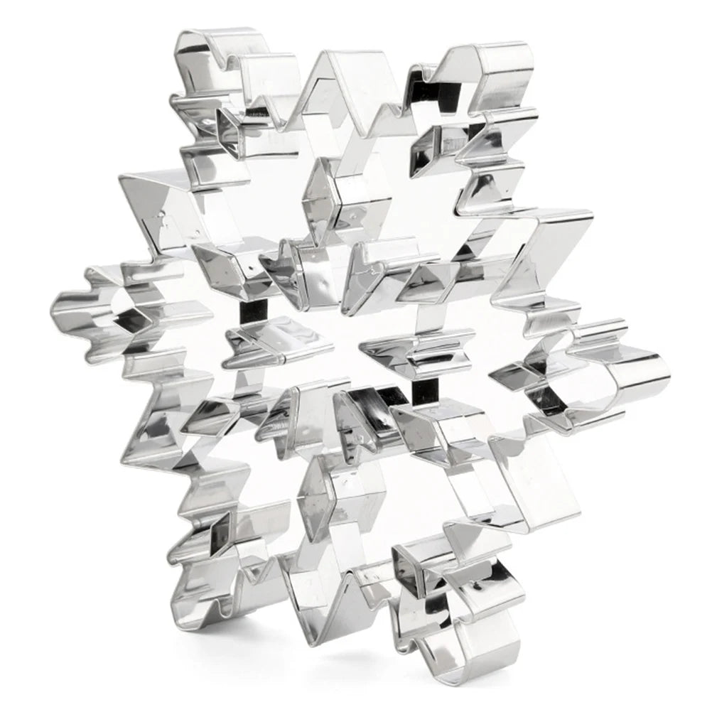 3D Snowflake Cake Mold Stainless Steel Baking Mold Multipurpose Kitchen Baking Tools Snowflake Cake Mold