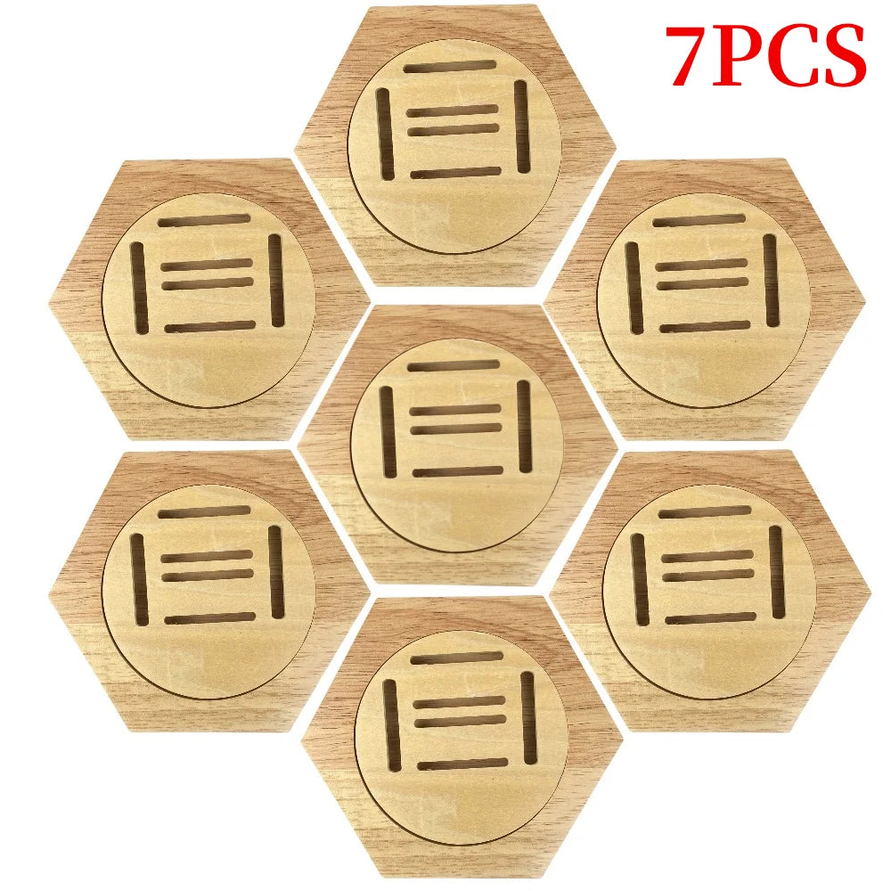 1-10PCS Honeycomb Combination Medal Display Stand Building Block Toys Hexagonal Wood Medal Rack Creative Splicing Wall Decor
