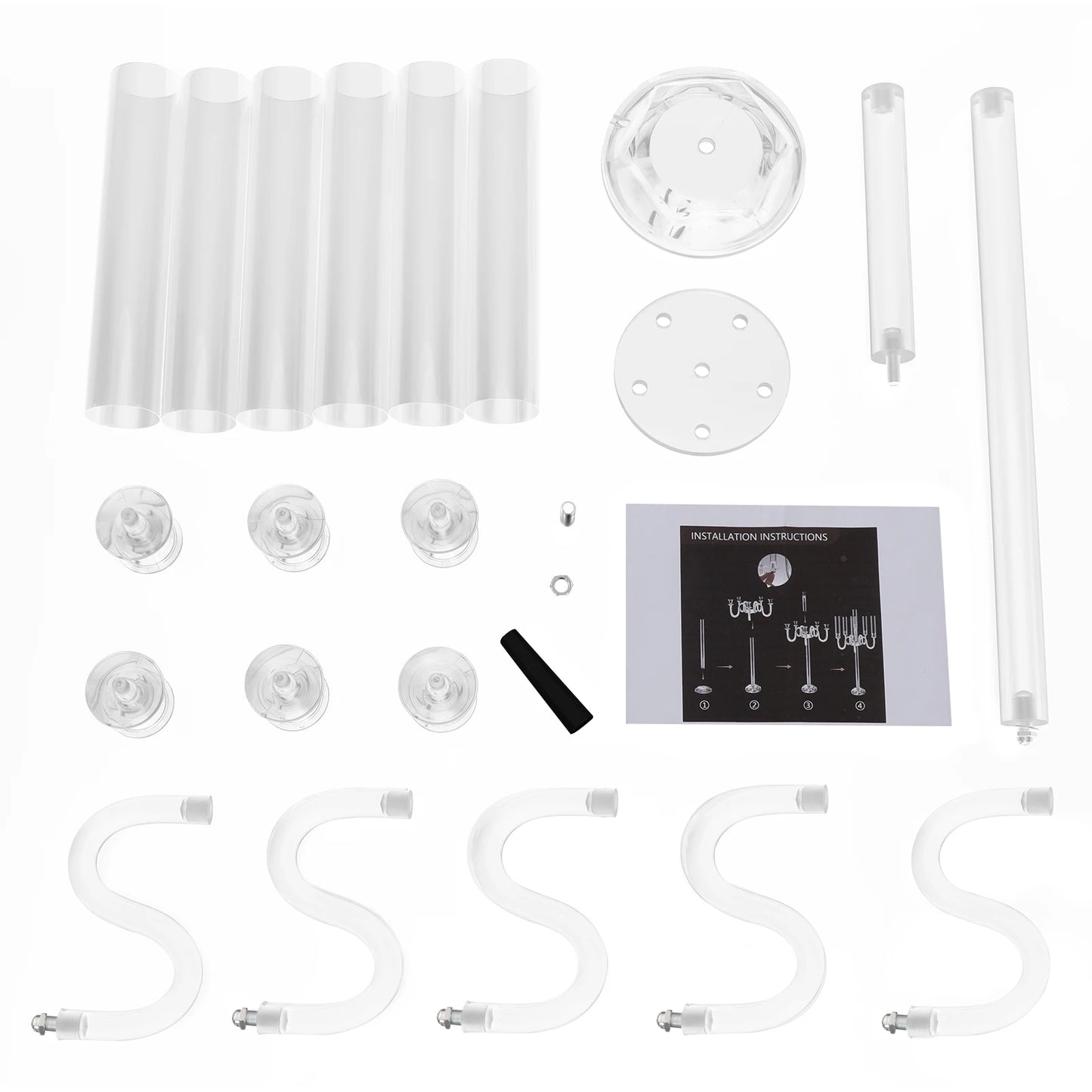 6 Arm Acrylic Candle Holder,Diameter of 0.87in Candle Holder for Wedding Party,Electronic Candle Holder,For Anniversaries