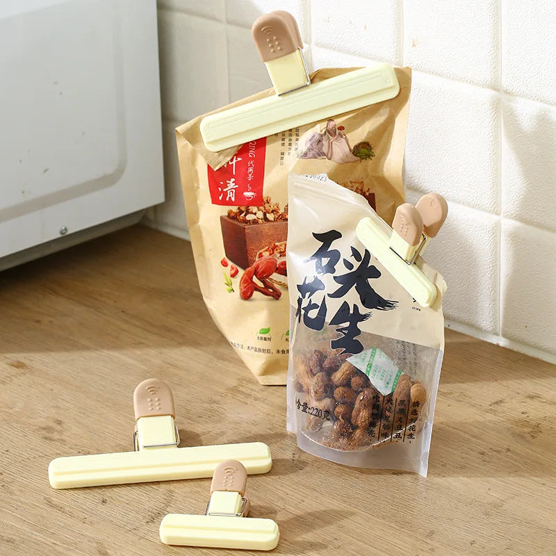 Food Storage Clips - Airtight Sealing Clips for Snacks, Chips, Bags, Kitchen Organization, Plastic Food-Safe Bag Clamps