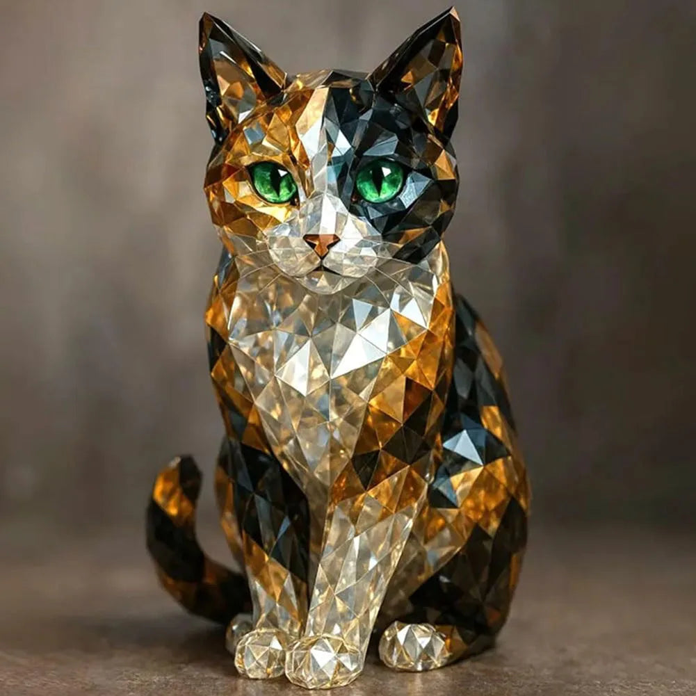 Creative Fake Crystal Mini Collectible Art Clear Statue Resin Animal Artwork Sculpture for Home Office Shelf Desk Table Decor