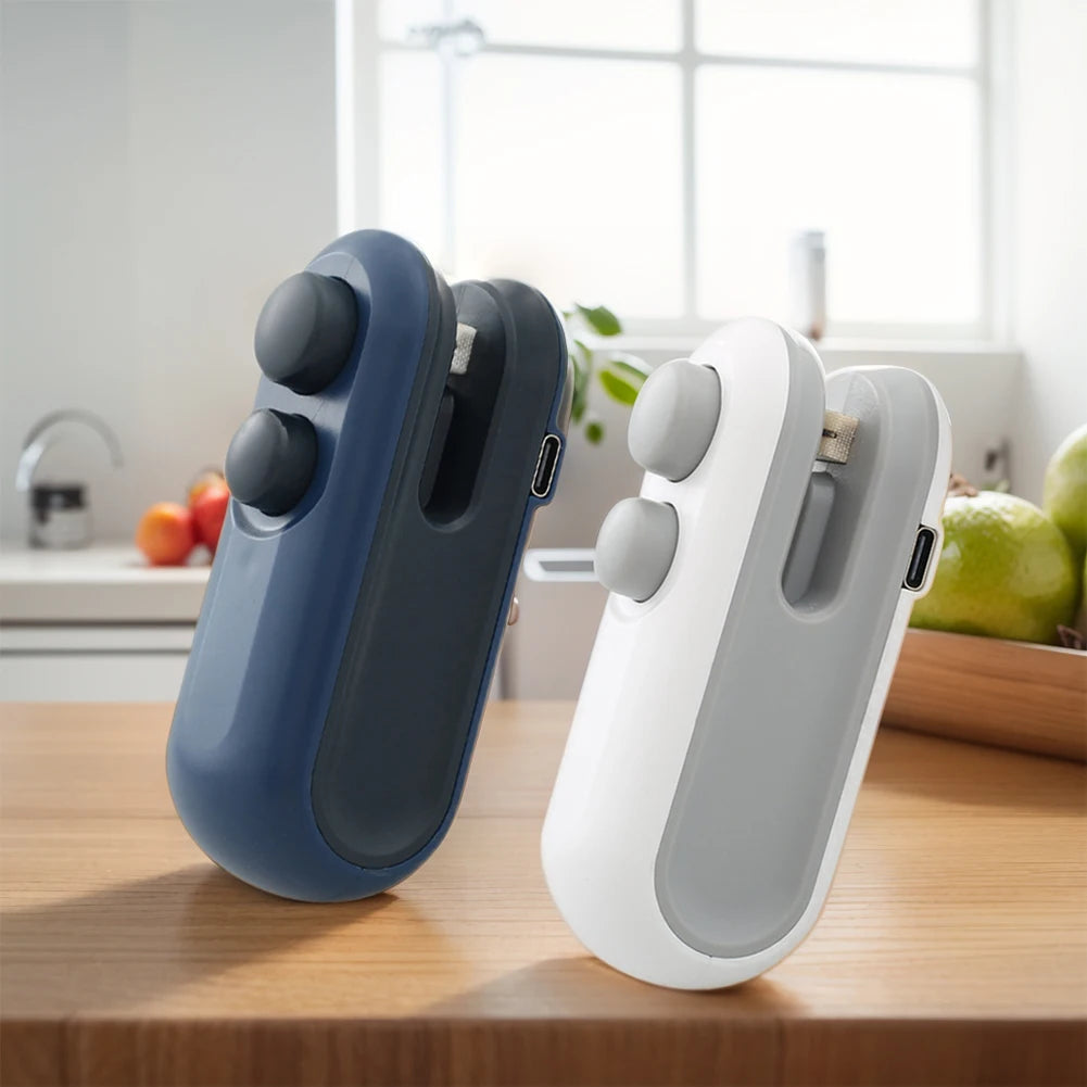 Mini Heat Bag Sealing Machine Rechargeable Food Sealer Clip Handheld Sealer Portable Mini Sealer Kitchen Gadget