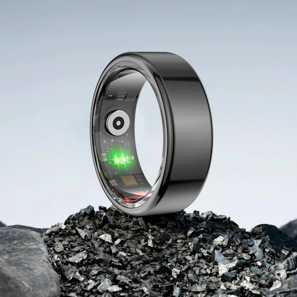 R02 Smart Ring Sleep Monitor 5.0 Bluetooth-Compatible Blood Oxygen Tracker IP68 & 5ATM Waterproof Wearable for Android for IOS