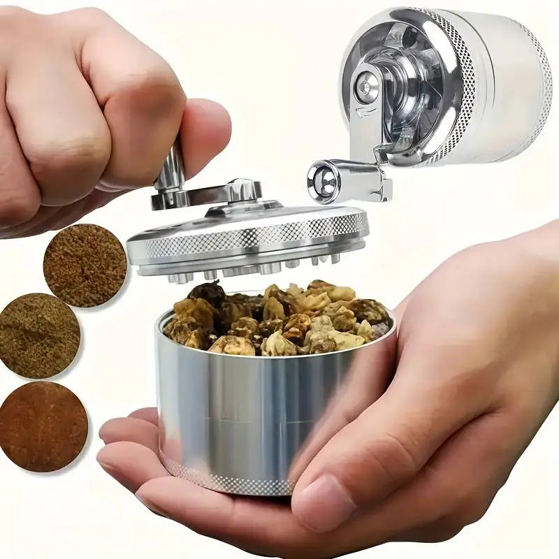 Handheld Kitchen Spices Grinder For Nutmeg, Ginger, Rock Salt & Peppercorns, Manual Crusher Tool For Seasoning & Cooking Needs