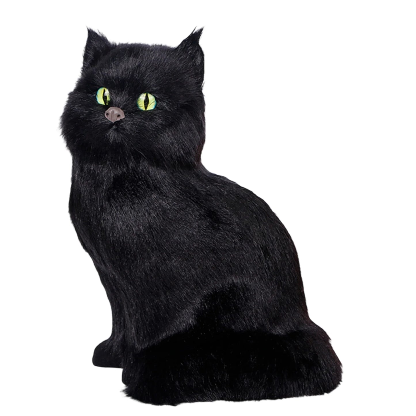 Halloween Black Cat Figurines Set of 3 Spooky Decorations for Home Office Party Miniature Cat Ornaments for Table Display