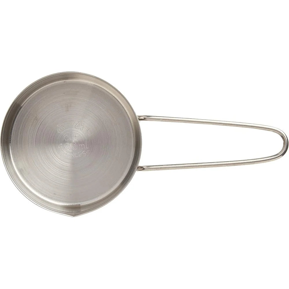 Stainless Steel Measuring Cup 3/4 Cup Durable Rust Resistant Kitchen Tool Easy Grip Handle Liquid Pouring Precision Measurement