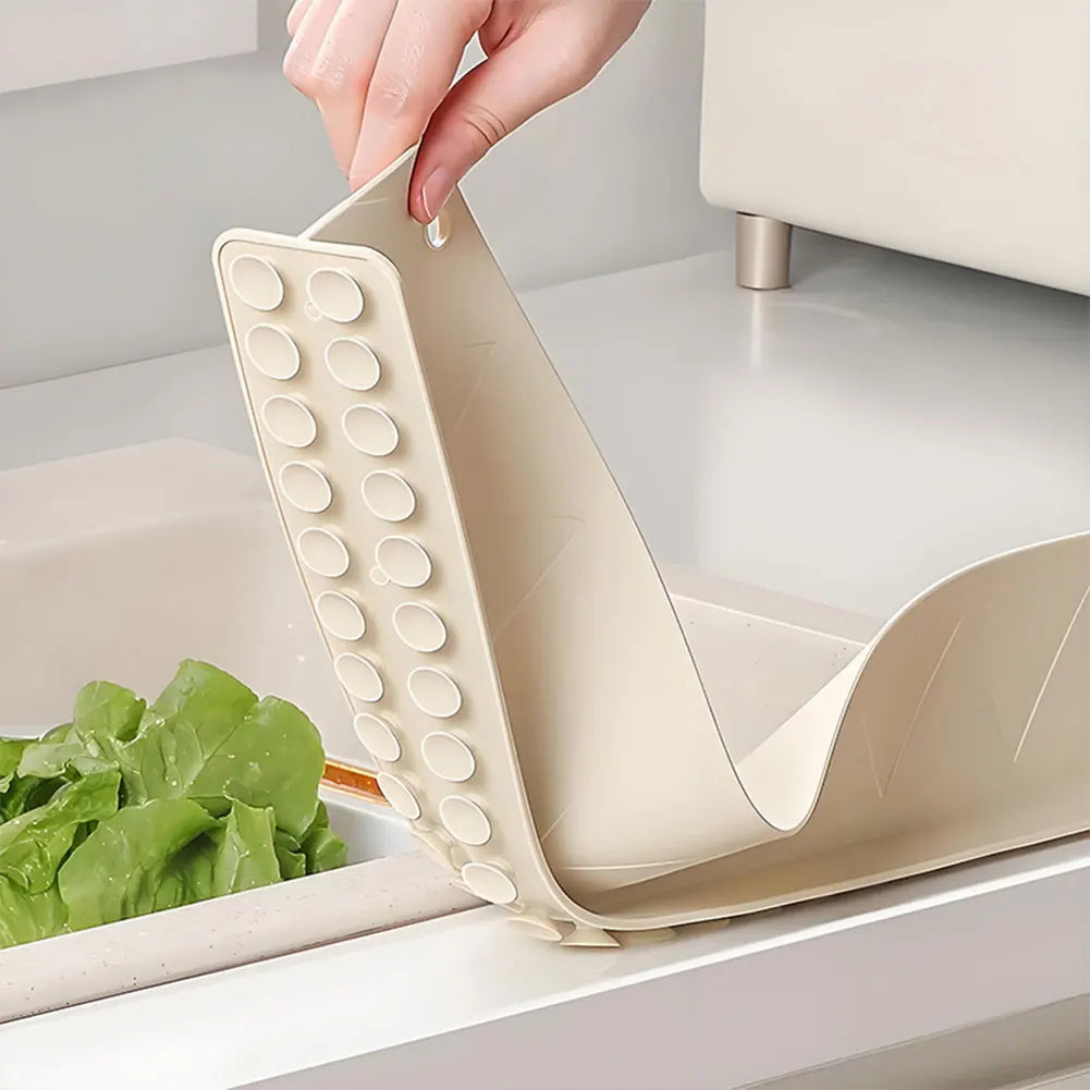 Silicone Sink Splash Guard with Suction Cup Water Splash Guard Splash Protector for Kitchen Island and Bathroom