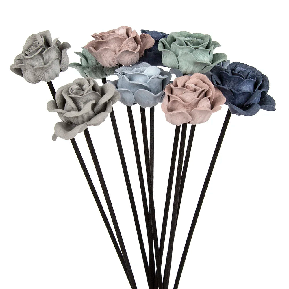 10Pcs Suede Velvet Flower Reed Diffuser Replacement Stick DIY Handmade Home Decor Extra Thick Rattan Oil Diffuser Refill Sticks